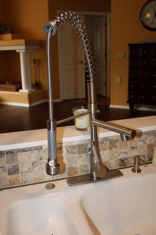 34 DIY Concrete Countertop And New Faucet, By Design Stocker Featured On @Remodelaholic