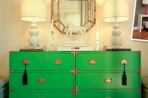 Kelly green campaign-furniture