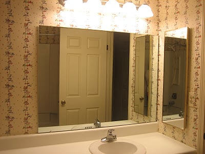 4 Bathroom remake, before, by Elizabeth and Co featured on @Remodelaholic