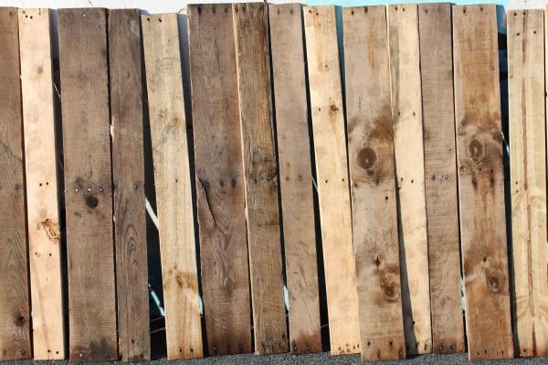 DIY Pallet Ceiling by Maple Leaves and Sycamore Trees featured on Remodelaholic
