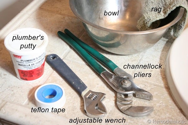 bathroom faucet install tools used copy