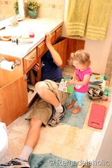 bathroom faucet install with book