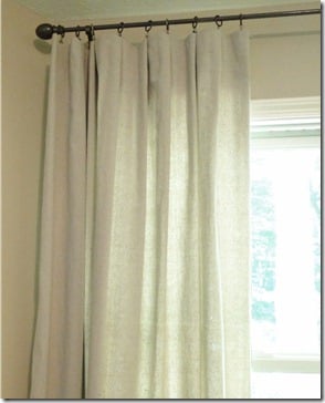drop cloth curtians tutorial