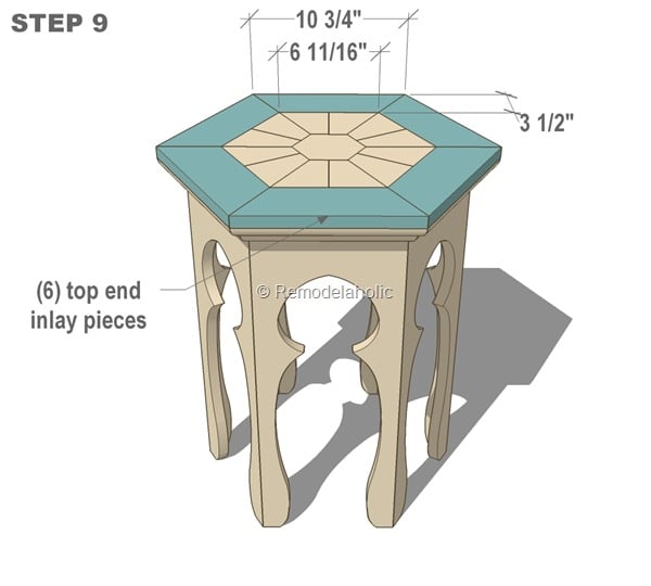 free moroccan side table plans step 9