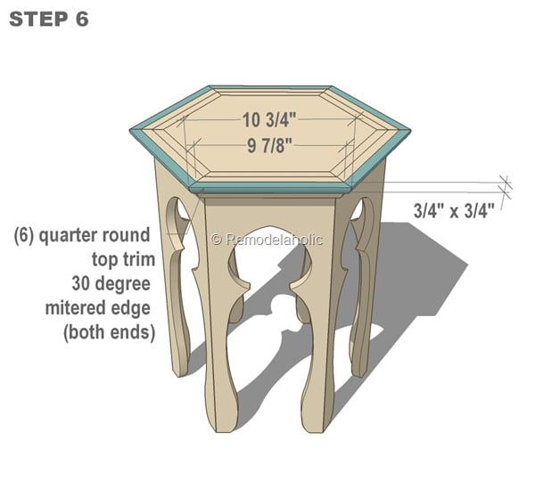 free moroccan side table plans step 6