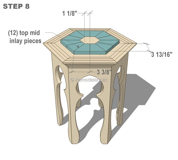 free moroccan side table plans step 8