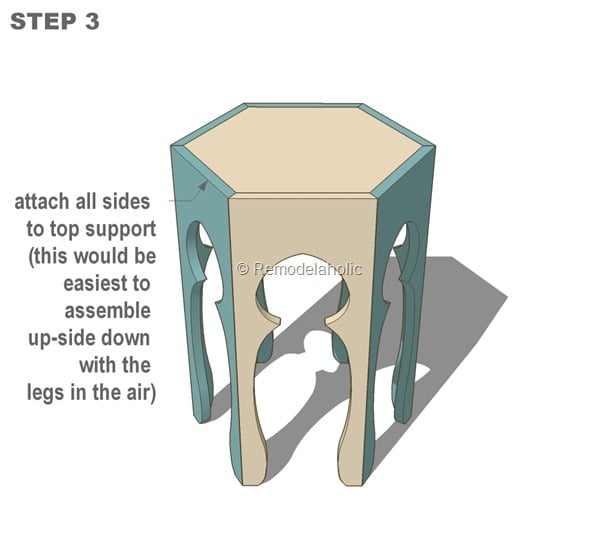 free moroccan side table plans step 3