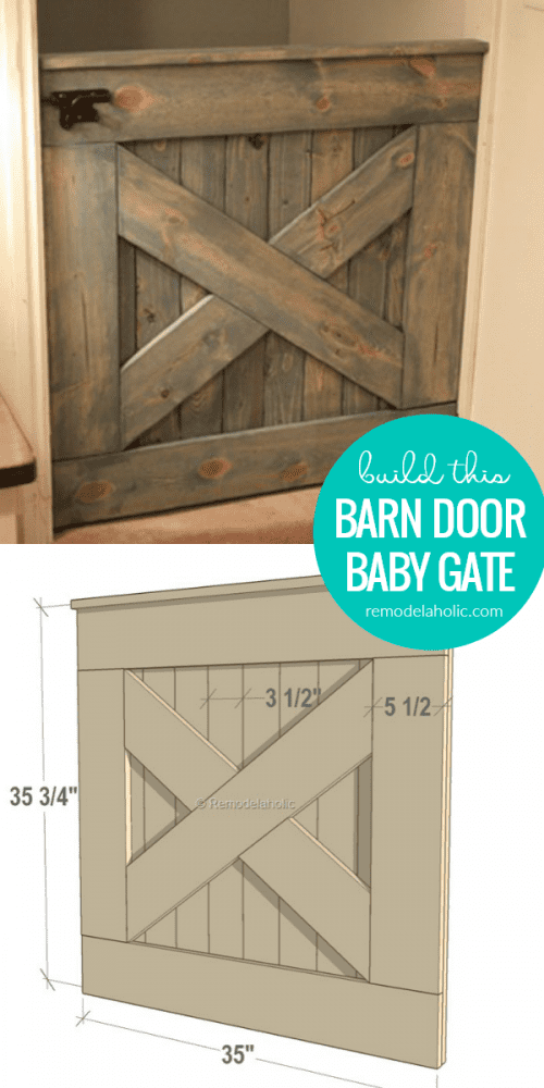 DIY Wooden Barn Door Baby Gate Building Plans DIY Wooden Barn Door Baby Gate Building Plans