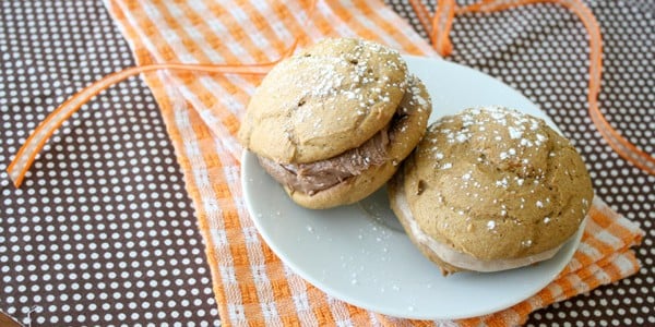 Pumpkin Spice Whoopie Pies with Nutella Frosting