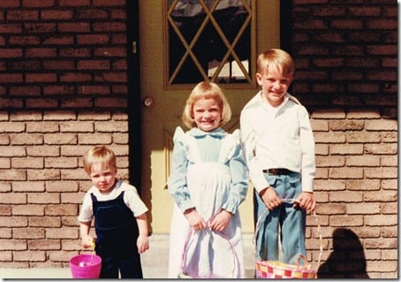 Justin Kristin Greg on Easter , 1979