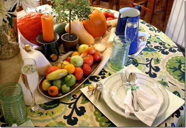 Fall Bounty tablescape Thanksgiving Table setting (12)