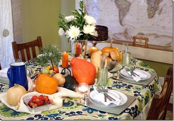 Fall Bounty tablescape Thanksgiving Table setting (1)