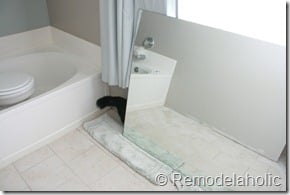 Remodelaholic | Framing A Large Bathroom Mirror