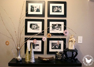 Entry updates black door white moldings entry table columns (20)