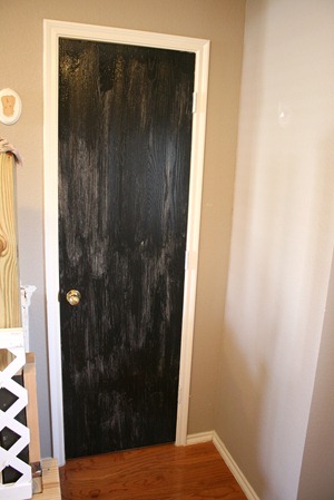 Entry updates black door white moldings entry table columns (24)