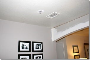 Entry updates black door white moldings entry table columns (6)