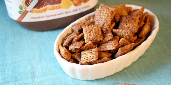 Caramel Nutella Chex Mix Muddy Buddies Recipe