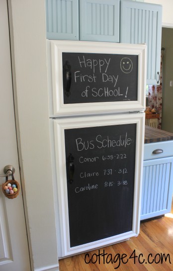 Cottage 4C painted and framed fridge