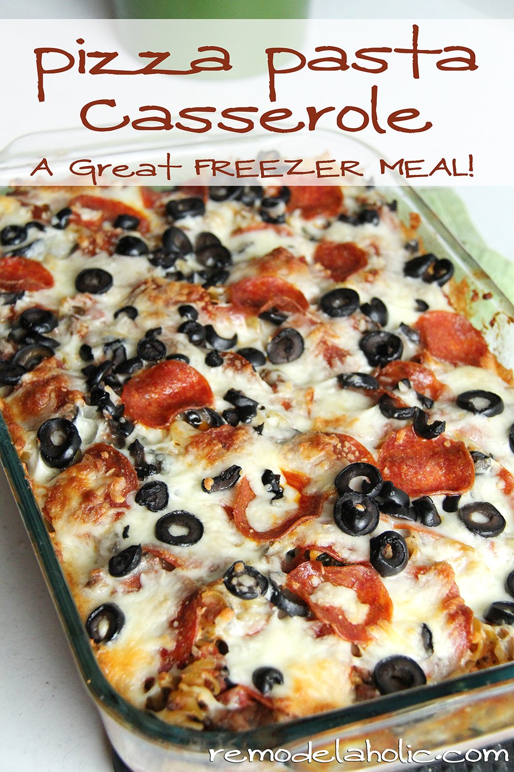 Easy Pizza Pasta Casserole Recipe Remodelaholic