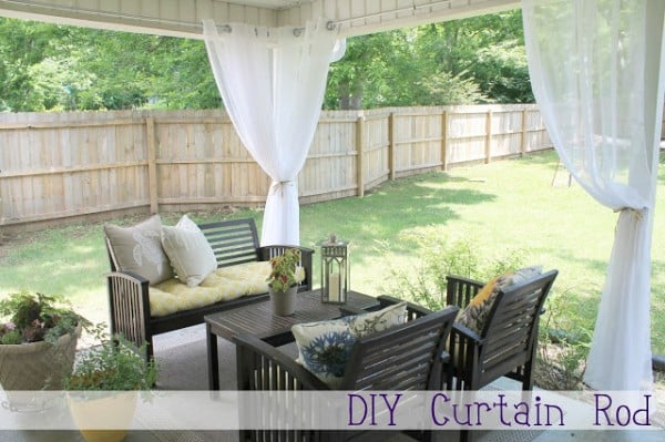 DIY curtain rod, chippa sunshine