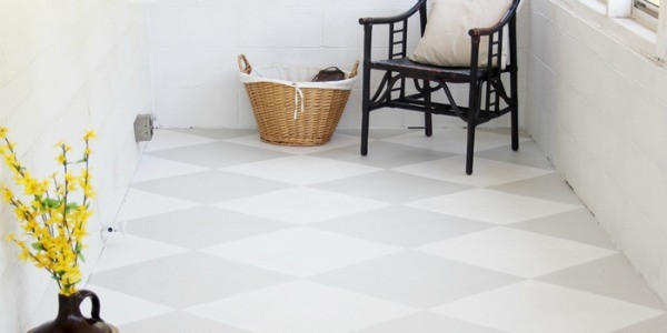 how to paint a concrete floor tutorial