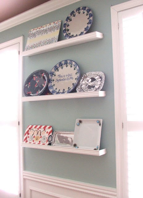 platter wall shelving Idea