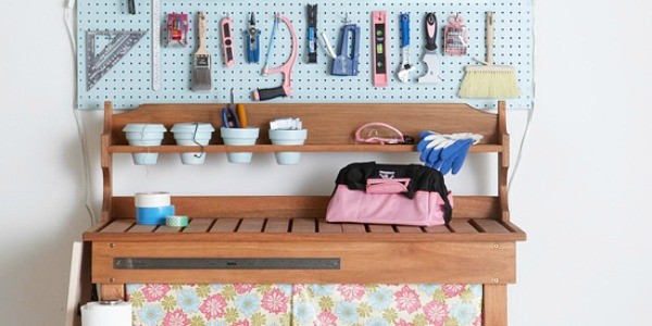 pretty and tidy workbench - get this look