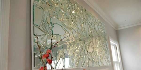top ten diy mirrors - broken mirror art