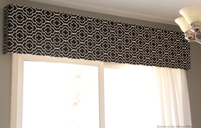 black and white graphic window boxes for the kitchen