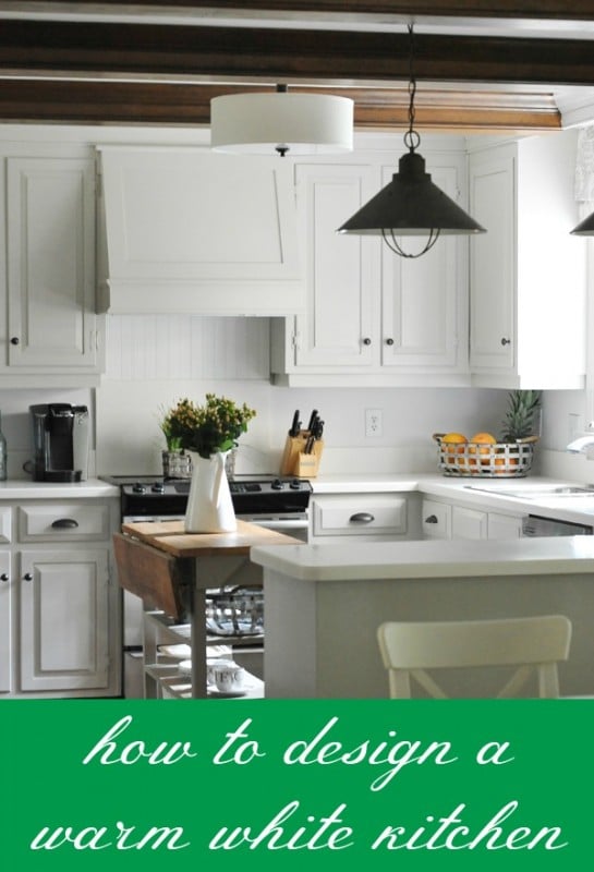 How To Design A Warm White Kitchen via Tipsaholic.com