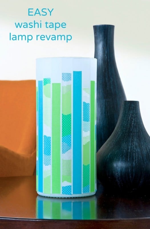 washi tape home decor - modern accent lamp, Washi Tape Crafts