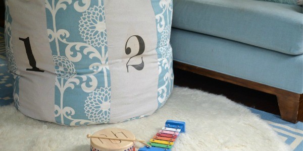 copycat Land of Nod floor cushion, featured on Remodelaholic