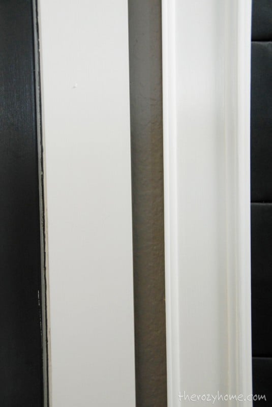 Side by side of the trim before (left) and after (right)