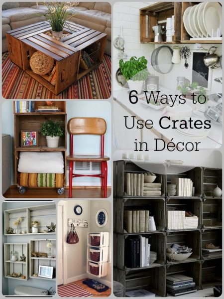 6 Ways to Use Crates in Decor | Tipsaholic.com #diy #home #storage #crates