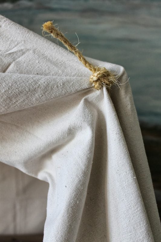 indoor camping tent bed canopy - tied rope corners, The Ragged Wren on Remodelaholic