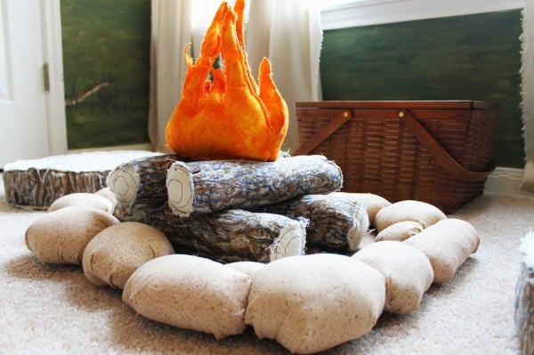sew a kids pretend campfire, The Ragged Wren on Remodelaholic