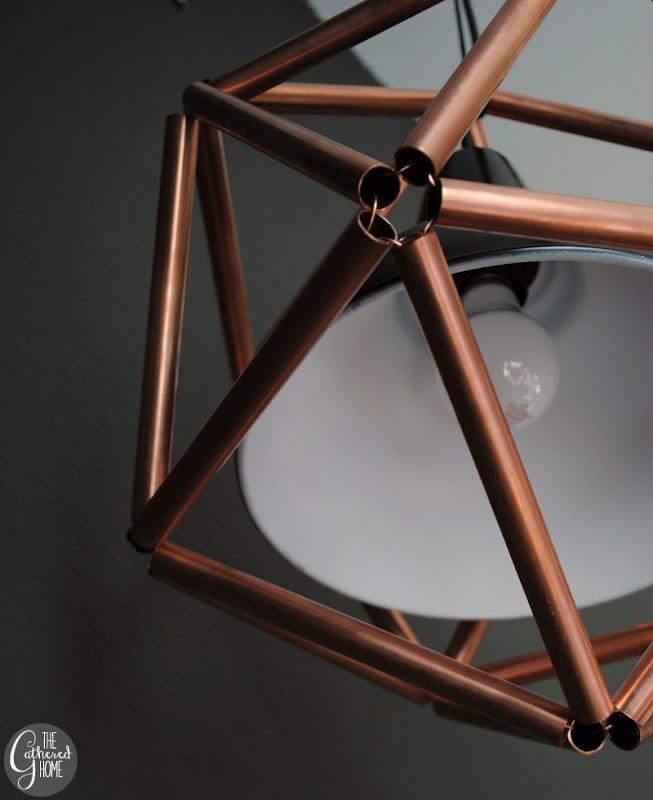 Remodelaholic Diy Geometric Copper Pipe Pendant Light Build A Geometric Copper Pipe Pendant Light The Gathered Home On Remodelaholic