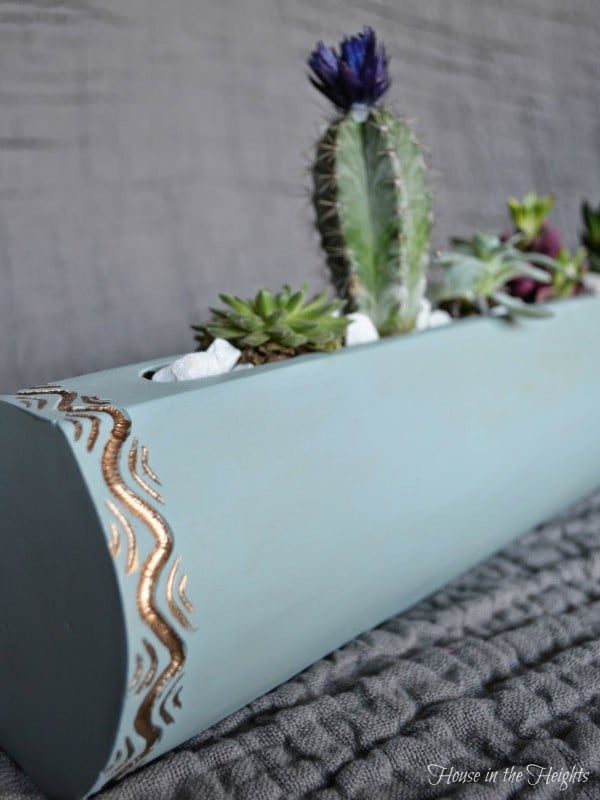 upcycled wood planter