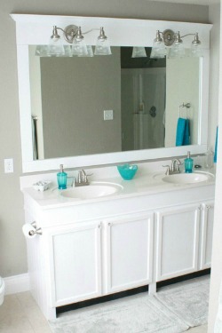 framing a bathroom mirror