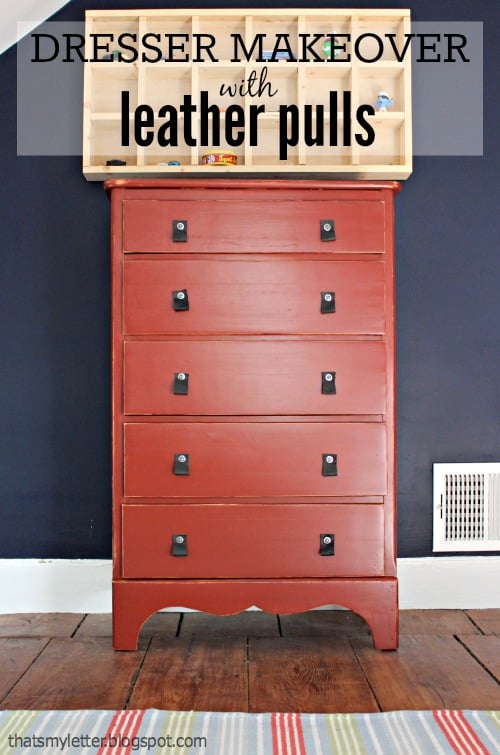 red dresser makeover