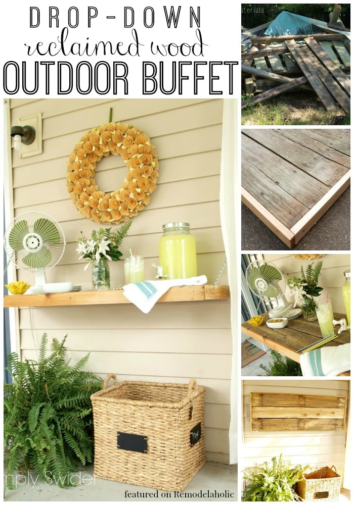 Drop-Down Outdoor Buffet Table | Remodelaholic