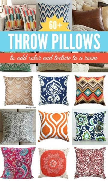 Fun and Funky Throw Pillows by Remodelaholic