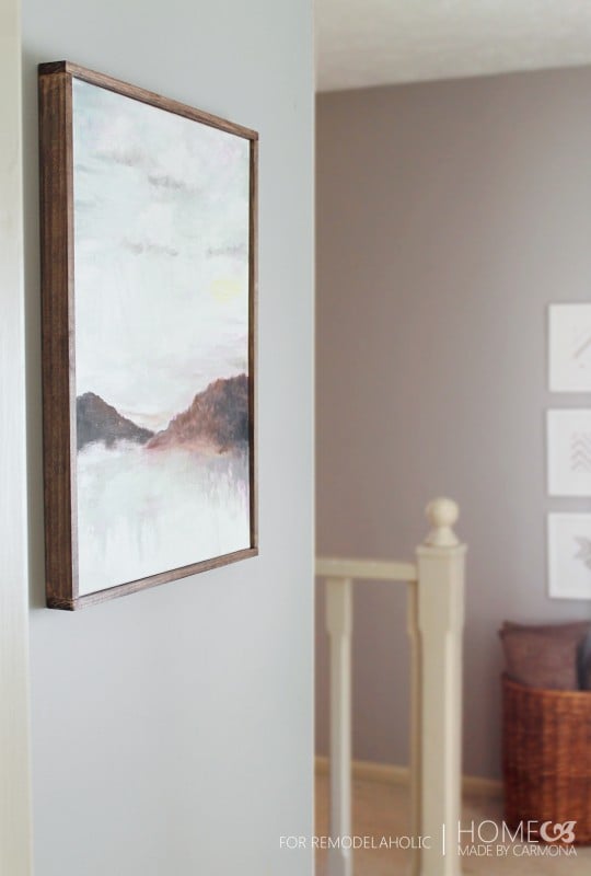 DIY Floating Frame Tutorial @Remodelaholic #diyframe