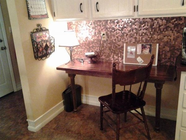 Laundry Nook into Office | Reader projects featured on Remodelaholic.com #diy #remodelaholic 