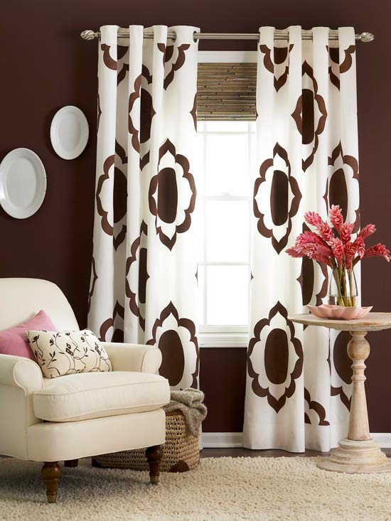 Remodelaholic 45 DIY Painted Curtain Styles