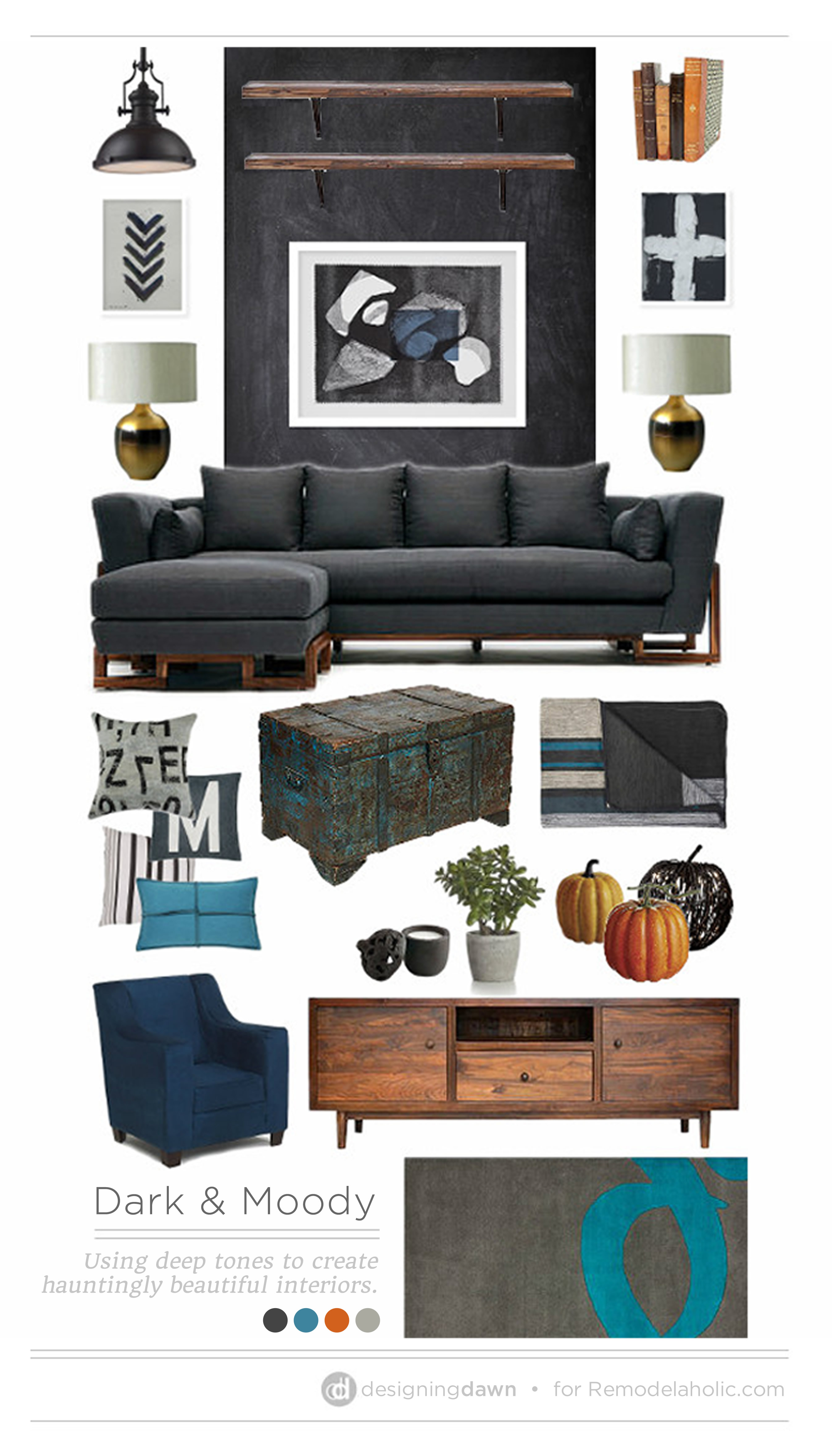 Dark & Moody Decor | Remodelaholic