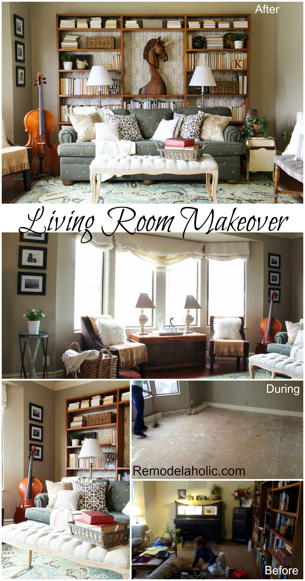 Living Room Makeover Reveal | Remodelaholic