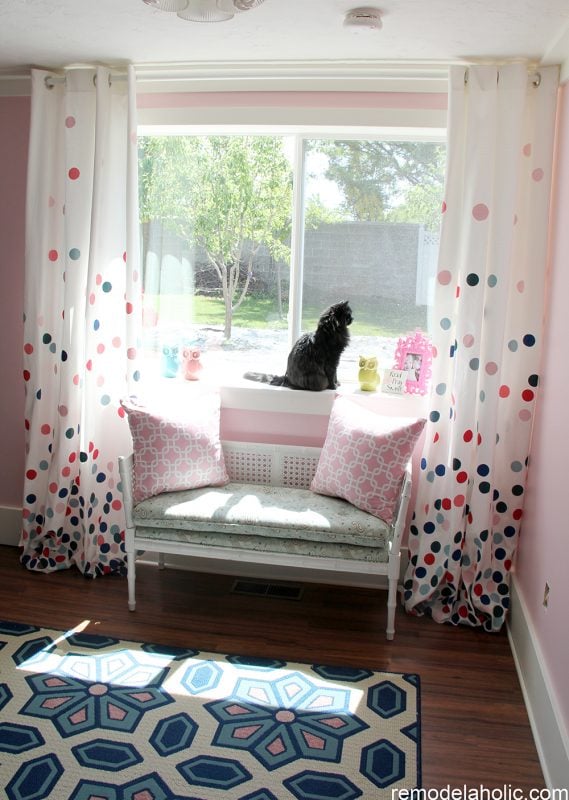 Remodelaholic - confetti polka dot curtains tutorial