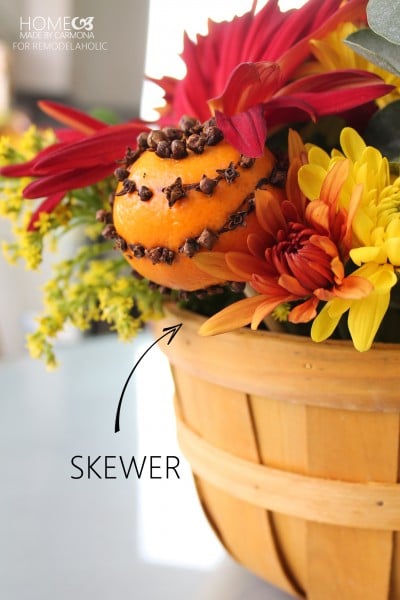 Pomander - skewer - HMBC for Remodelaholic