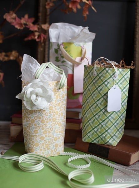 scrapbook paper gift bags
